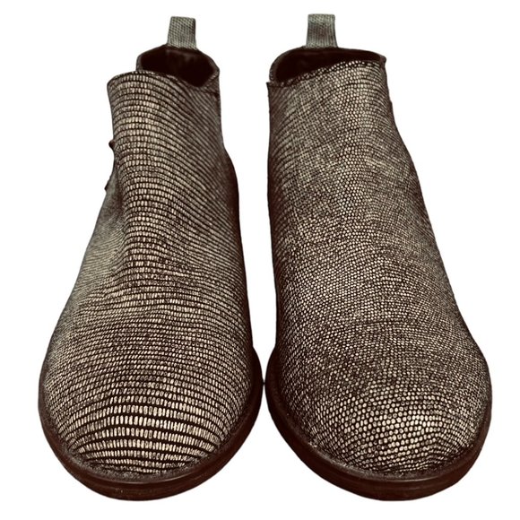 Eric Michael Silver & Black Leather Animal Print Made in Spain Booties  Size 7.5 - Picture 4 of 8